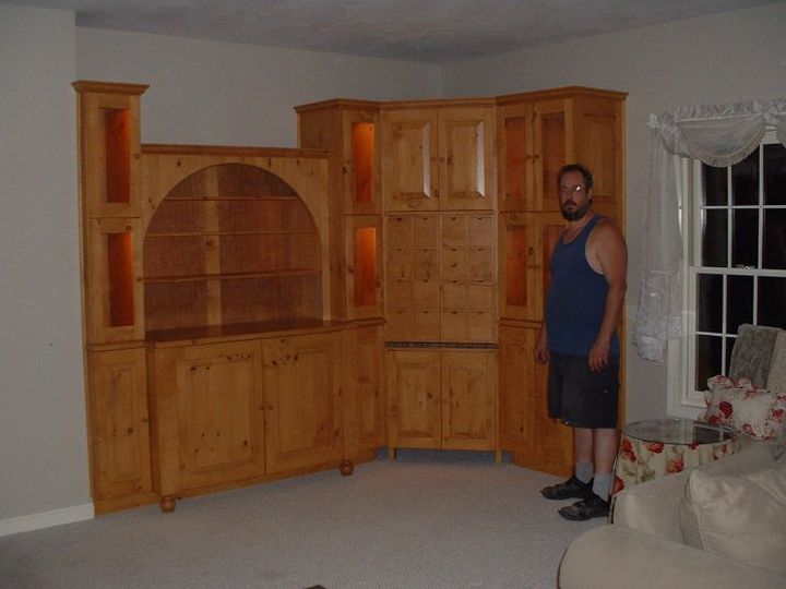 knotty pine cabinets